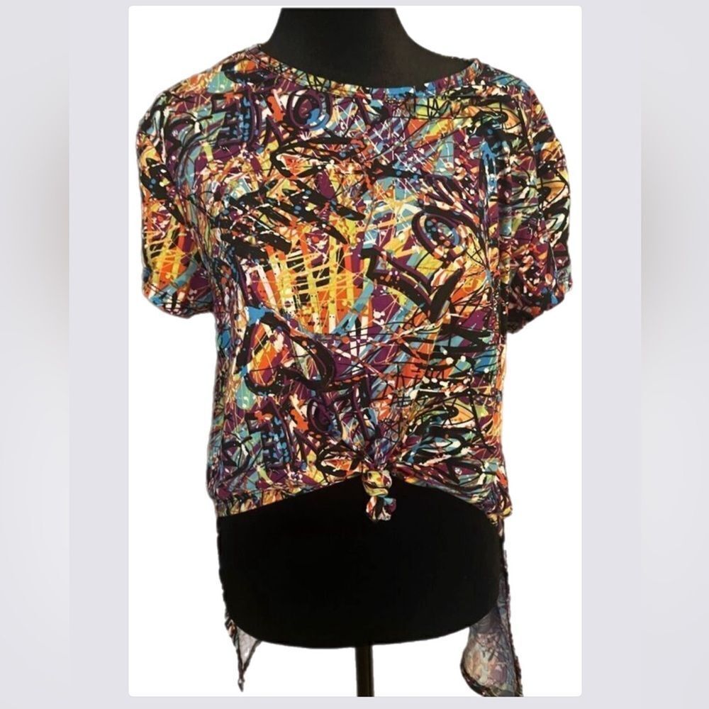 Vintage Harlem abstract print top size 1X